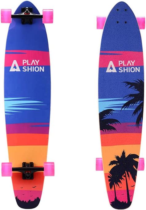 Amazon Playshion 42 Inch Longboard Skateboard Complete Long