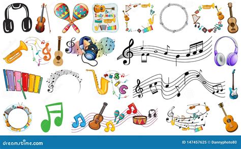 Conjunto De Instrumentos De M sica Ilustración del Vector Ilustración