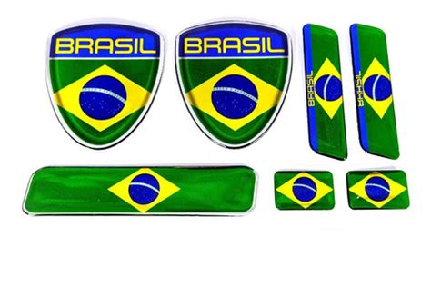 Kit Adesivo Emblema Escudo Placa Coluna Brasil Alto Relevo MercadoLivre