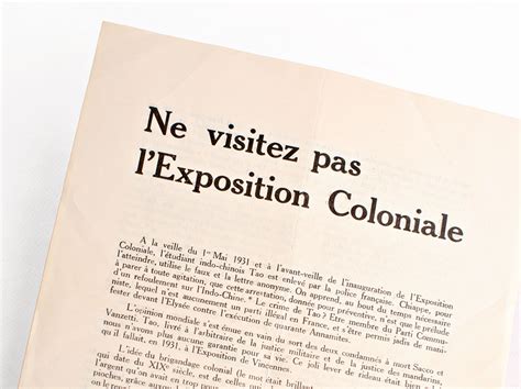 BRETON Tract Ne Visitez Pas L Exposition Coloniale Edition