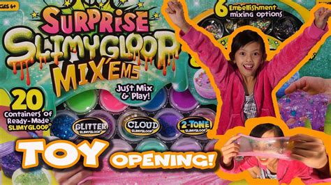 Surprise Slimygloop Mix Ems Review Glitter Cloud 2 Tone Leyna S Playhouse Youtube