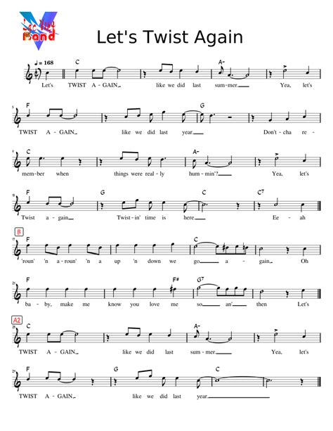 Let S Twist Again Sheet Music For Piano Solo Easy Musescore