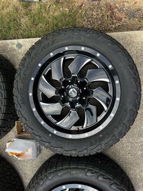 20x9 Fuel D574 Cleaver Black Wheels Wildpeak At At3w 27555r20 Ebay