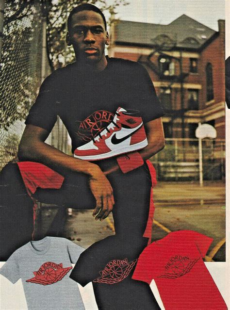 1980's Michael Jordan Nike Shoe, Print Ad NBA Air Jordan Nike | #3941628815