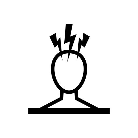 Headache glyph icon. Silhouette symbol. Anger and irritation ...