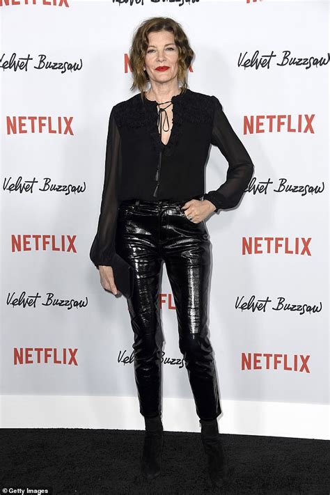 Rene Russo 64 Flaunts Her Incredible Physique In Pvc Trousers At