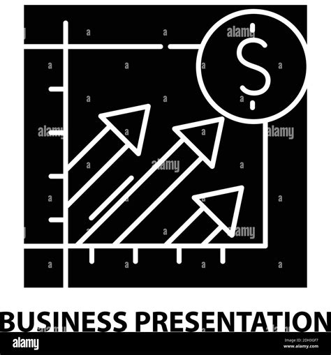 Icono De Presentación Empresarial Signo Vectorial Negro Con Trazos