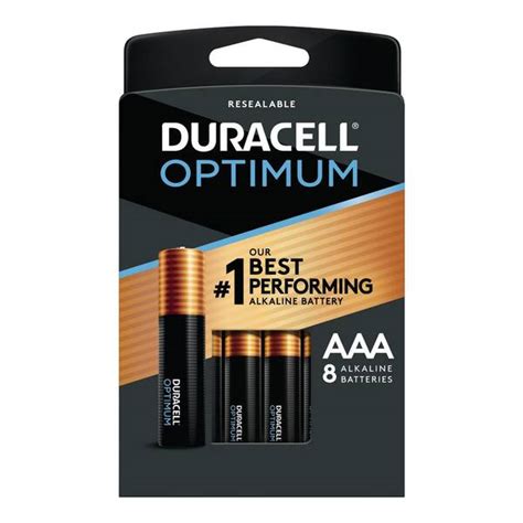 Duracell Optimum Aaa Alkaline Battery 8 Pack 004133303298 The Home