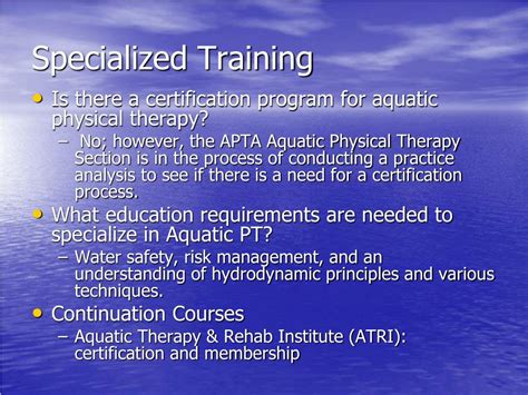 Ppt Aquatic Physical Therapy Powerpoint Presentation Free Download