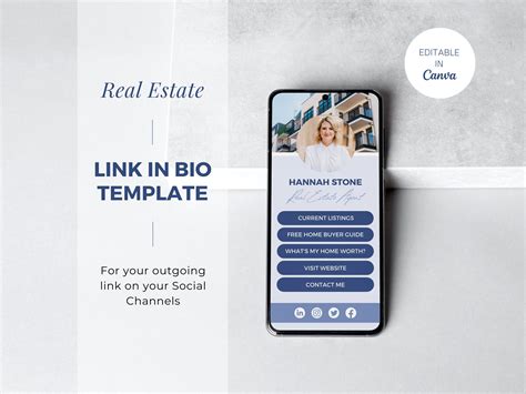 Link In Bio Template Real Estate Bio Link Template Real Etsy