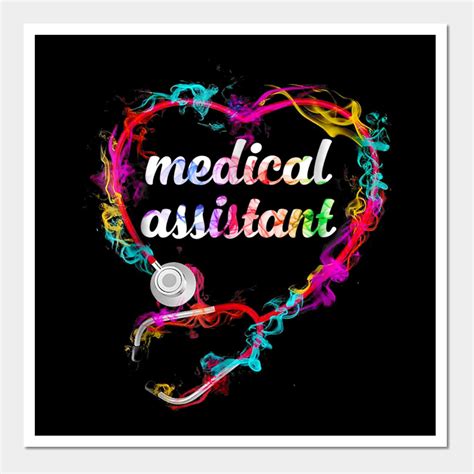 Cute Medical Assistant Colorful Stethoscope Heart By Ormerod Victoria Medical Assistant