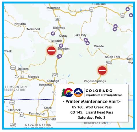 Us 160 Wolf Creek Pass To Close Early Saturday Morning While Crews