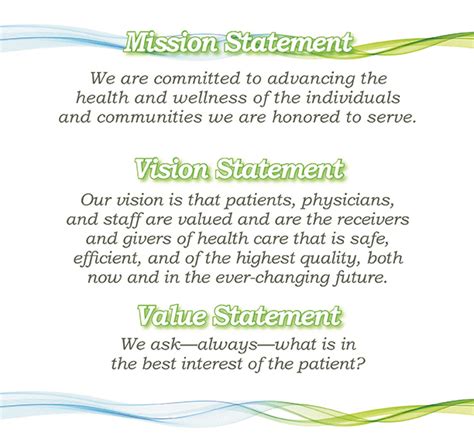 Medical Mission Statement Examples