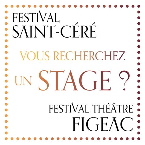 STAGES FESTIVALS 2024 Festival De Figeac