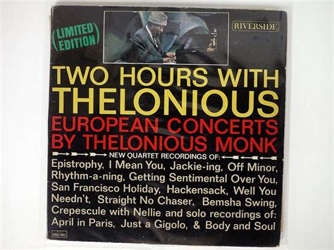 Yahoo Thelonious Monk Two Hours With Riverside R