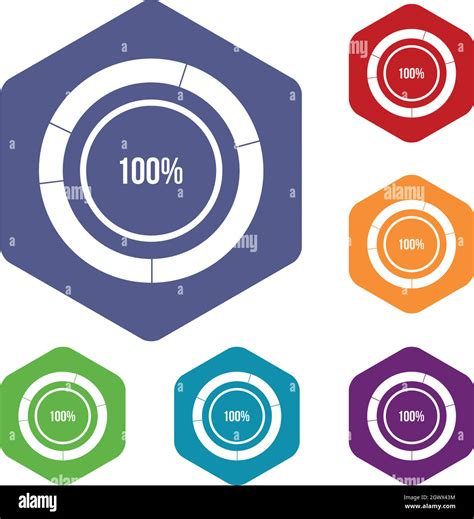 Diagram Pie Chart Icons Set Stock Vector Image Art Alamy