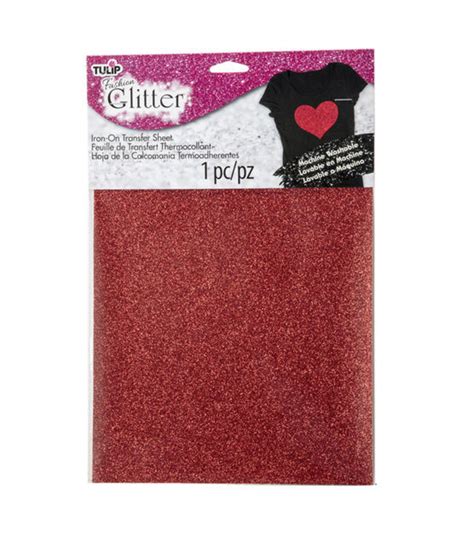 Iron On Transfer Sheets Fashion Glitter Red Pcs Craftlines