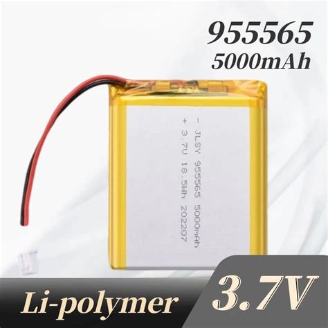 Batería de polímero de litio de 3 7 V 5000mAh 955565 Jst PH 2 0mm