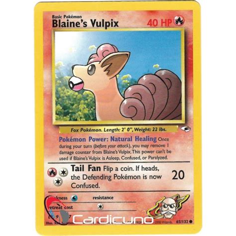 Blaine S Vulpix Gym Heroes Pok Mon Trading Card English