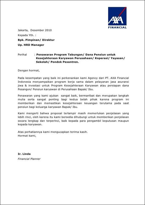 Contoh Surat Penawaran Kerja Sama Bank Dengan Sekolah Surat Lamaran