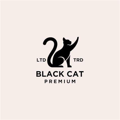 Premium Vector Premium Black Cat Logo Vector Icon Illustration Design