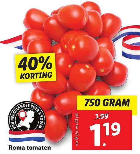 Roma Tomaten Korting Aanbieding Bij Lidl Folders Nl