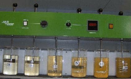 The Experimental Setup Jar Test For Study The Chemical Coagulation