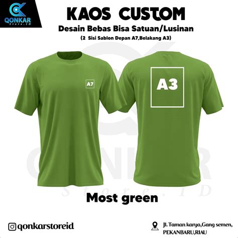 Jual Kaos Sablon Custom Satuan Desain Bebas Bahan Cotton Combed S