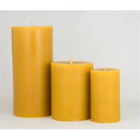 Soy Wax Yellow Pillar Candle At Rs 65piece In Pune Id 19265037191