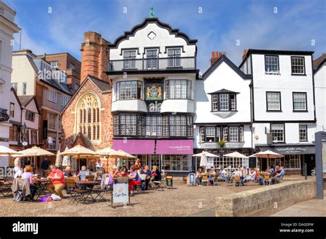 Cathedral Close Exeter Devon England Stock Photo Alamy