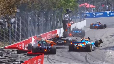 IndyCar: Multi-car crash sends vehicles flying through the air | World ...