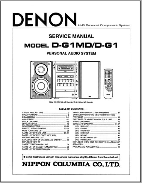 Denon D G1 D G1MD Service Manual Analog Alley Manuals