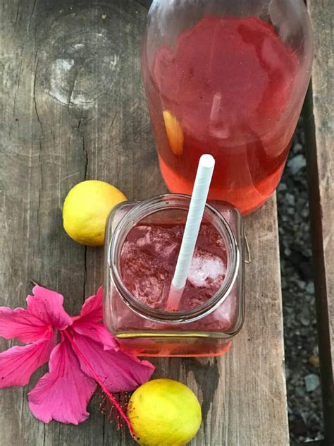 Pink Hibiscus Lemonade With Fresh Petals The Organic Gypsy