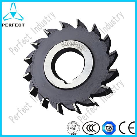 Din885 Face And Side Milling Cutters H S S Steel Straight Teeth For Slotting And Light Duty