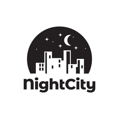 Premium Vector Negative Space Night City With Moon Logo Design Vector Graphic Symbol Icon Sign