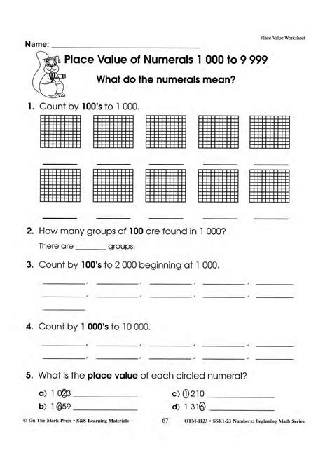 Understanding Place Value 3rd Grade 4th Grade Math Worksheet Worksheets Library