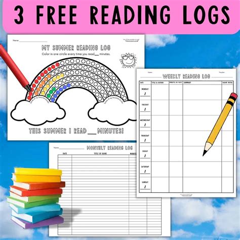 3 Free Printable Reading Log Templates Weekly Monthly And Summer