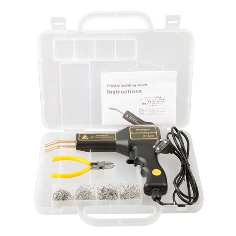 Plastic Welder 220V Car Bumper Repair Kit Hot Stapler Welding Machine With 4 Types Wave