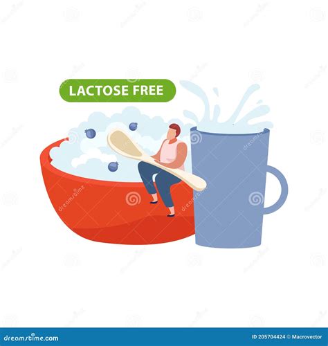 Lactose Free Illustration Stock Vector Illustration Of Cheese 205704424