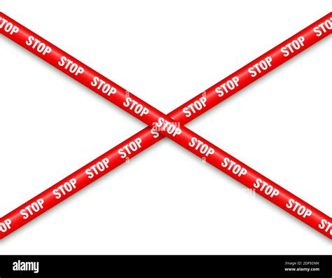 Realistic Red Barricade Tape Police Warning Line Danger Or Hazard