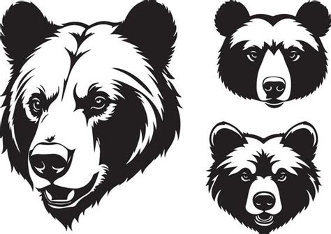 Bear Head Silhouette Vector Art, Icons, and Graphics for Free Download