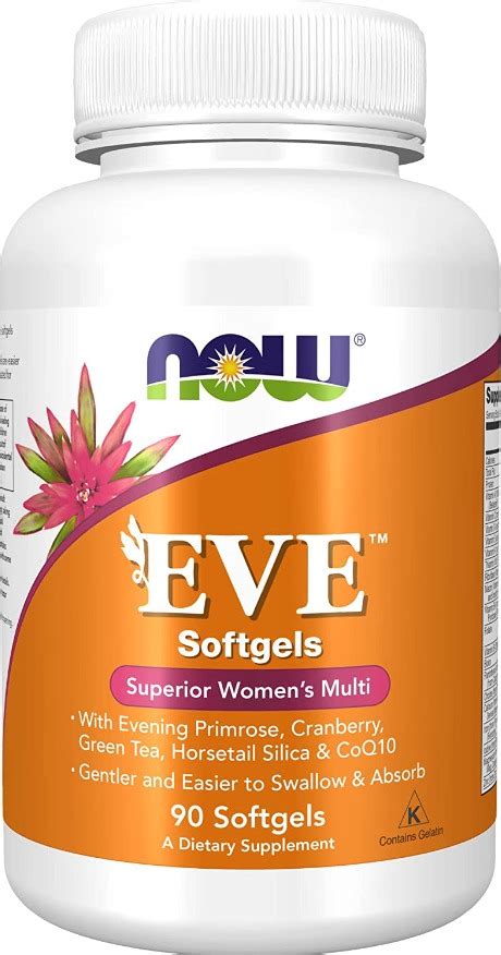 Eve Multivitamines Supérieur Pour Femmes 90 Softgels Now Foods