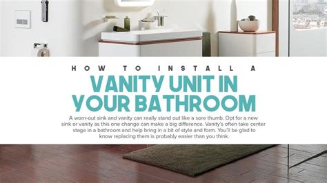 How To Install A Vanity Unit In Your Bathroom