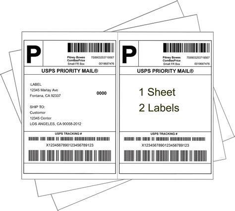 Amazon Fangtech 8 5 X 5 5 Half Sheet Shipping Labels Self