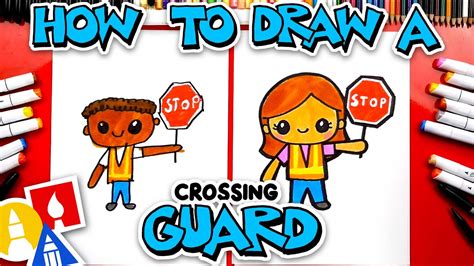 How To Draw A Cartoon Crossing Guard Youtube