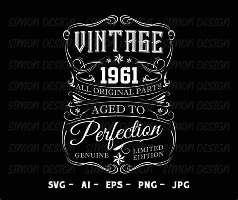 61st Birthday Svg Png Aged To Perfection Svg 61 And Fabulous Svg Cricut