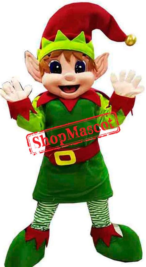 Christmas Elf Mascot Costume Free Shipping