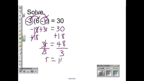 Distributive Property Combining Like Terms Solving Two Step Equations Youtube