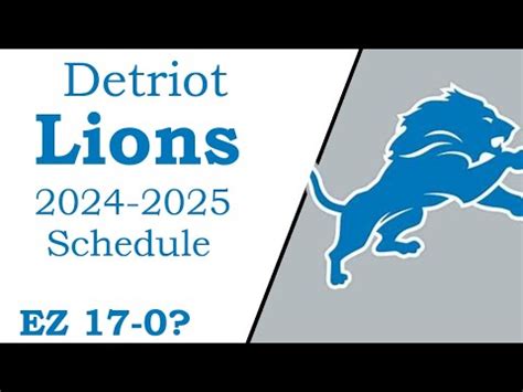 Lions Nfl Schedule All Opponents For Next Season Youtube