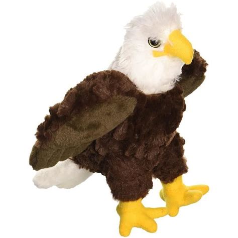 Peluche Aigle De Cm Marron Blanc Jaune Bebeboutik